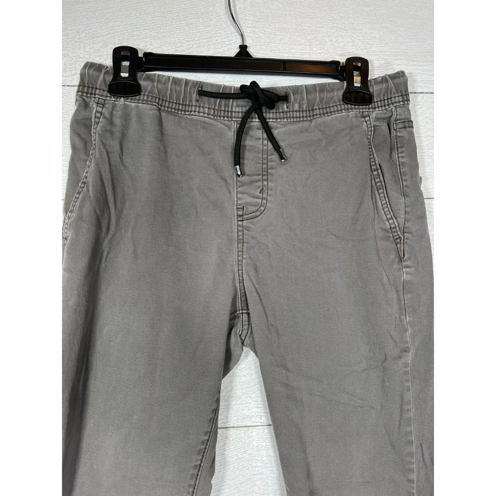 Levi Denizen Mens 28x27 Joggers Grey Pants Elastic Waist Drawstring Slim Taper